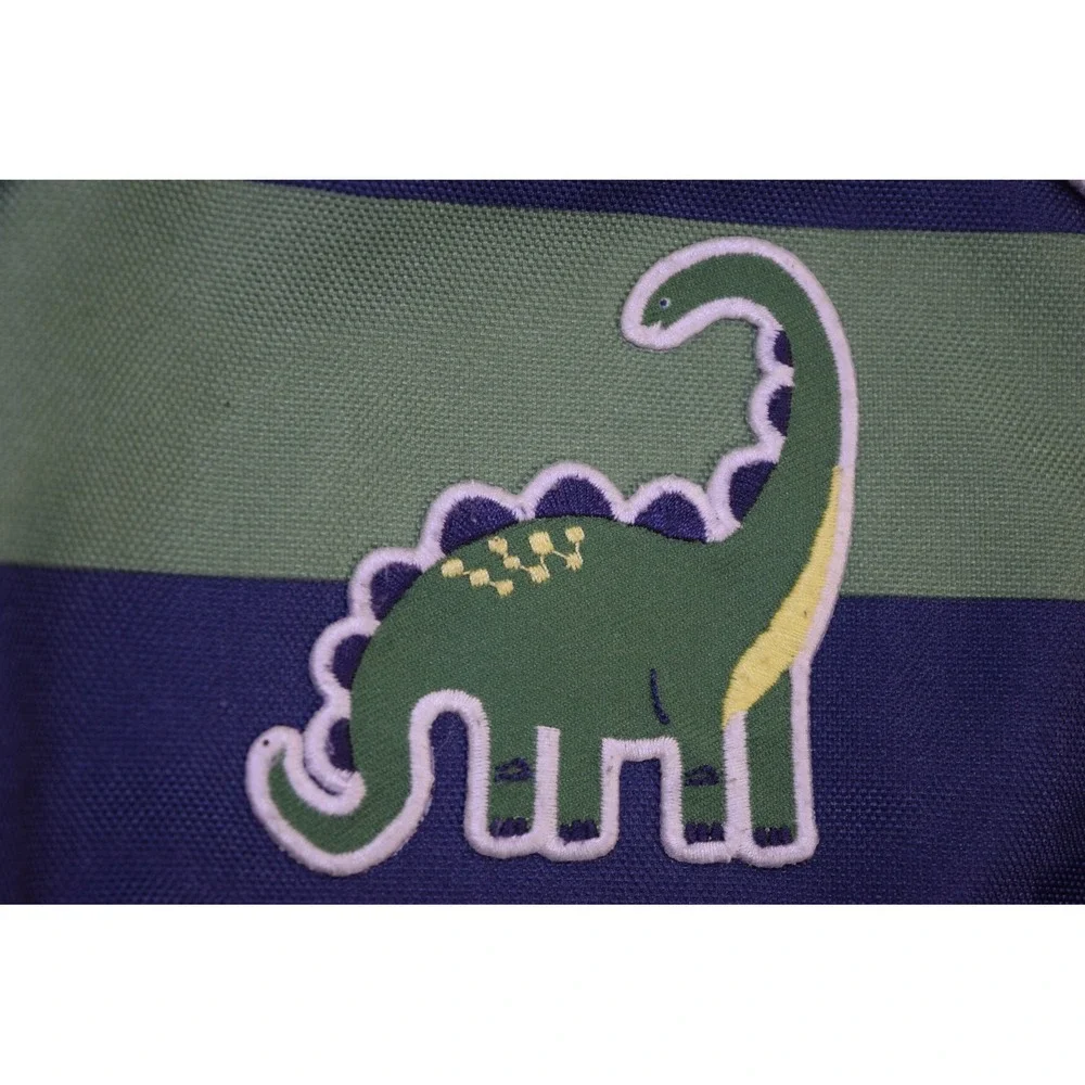 2019 Pottery Barn Kids ALEX Dinosaur Green Blue Stripe Toddler Mini Backpack Boy